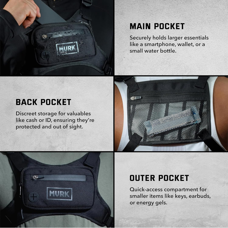 MVRK Water-Resistant Chest Pack – Lightweight Running Vest with Phone Holder