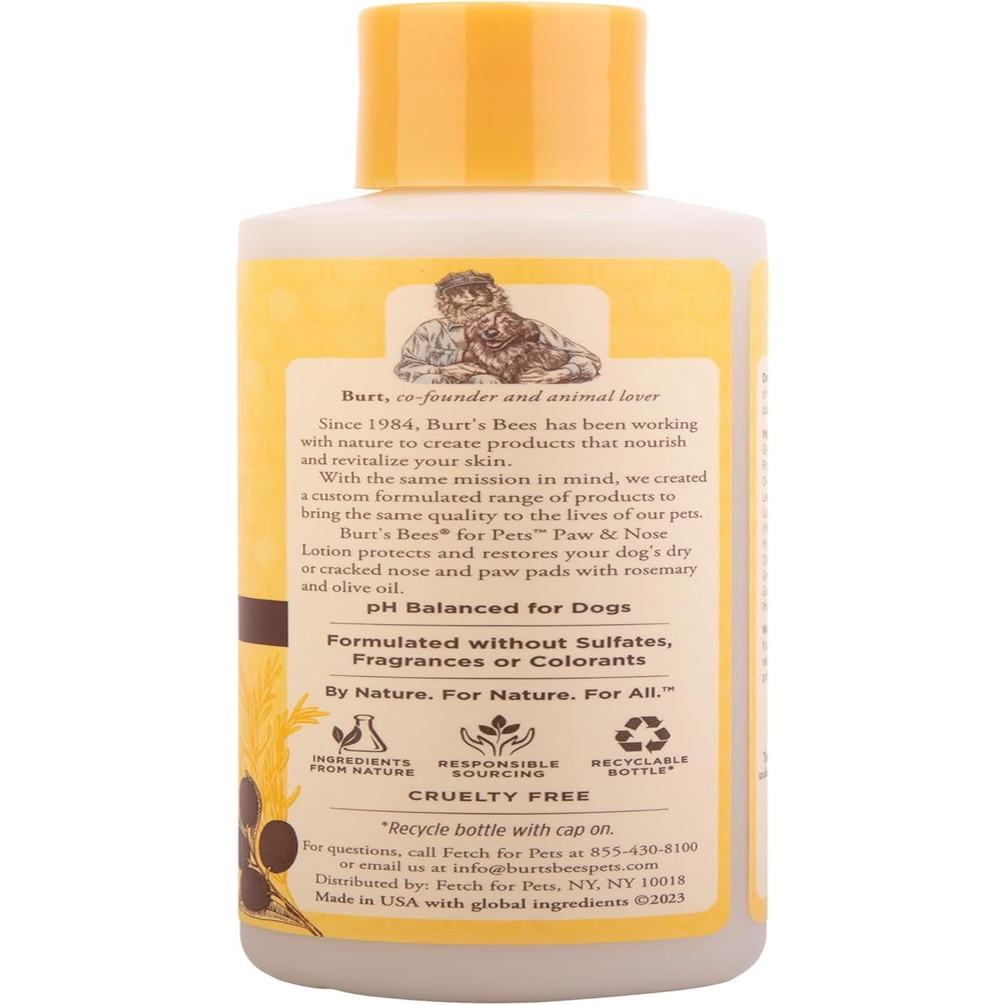 Burt’s Bees Paw & Nose Lotion for Dogs with Rosemary & Olive Oil – 2 Pack, 4oz