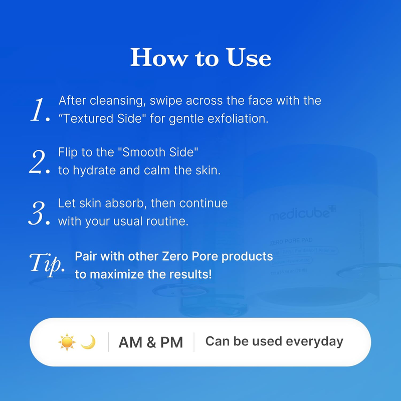 Medicube Zero Pore Pads 2.0 with AHA & BHA – 70 Count