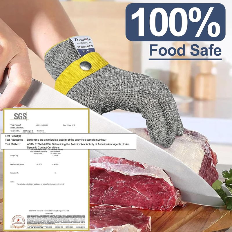 Dowellife ANSI A9 Cut Resistant Stainless Steel Glove – Medium