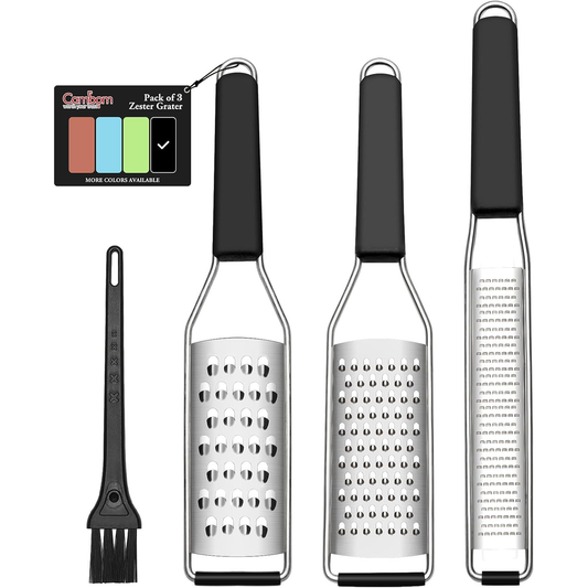 Cambom 3-Piece Stainless Steel Grater Set – Fine, Coarse & Extra Coarse