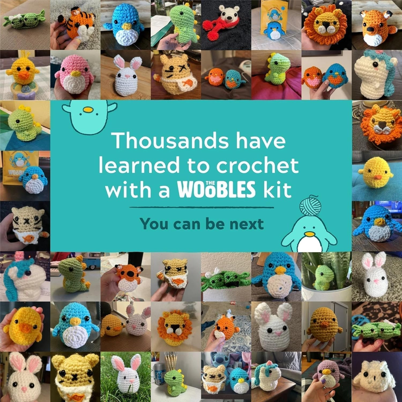 The Woobles Beginner Crochet Kit – Snoopy with Easy Peasy Yarn & Video Tutorials
