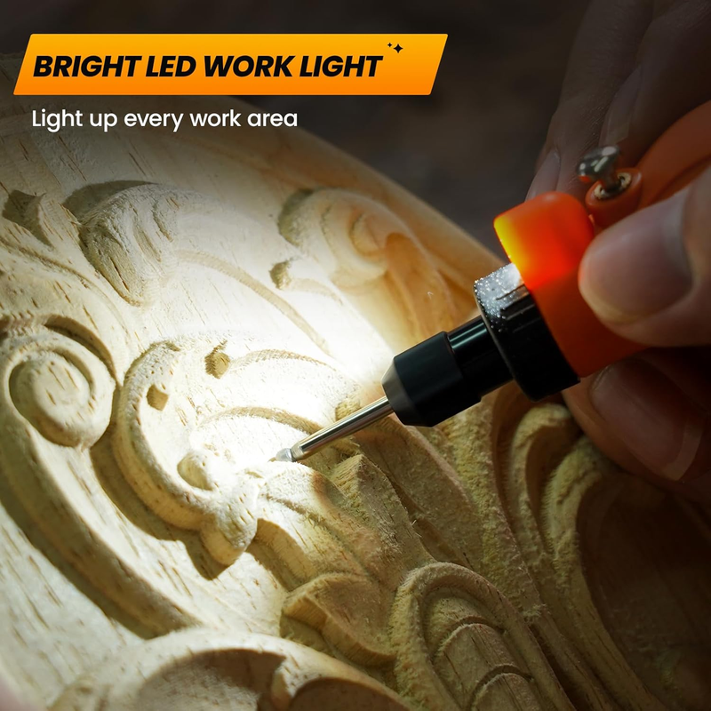 HARDELL Mini Cordless Rotary Tool Kit – 5-Speed, USB Rechargeable with 69 Accessories