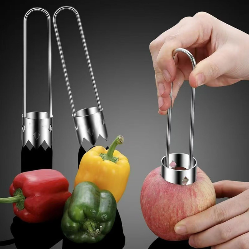 RuiJinGen Stainless Steel Fruit & Vegetable Corer Set – Pepper & Apple Tools