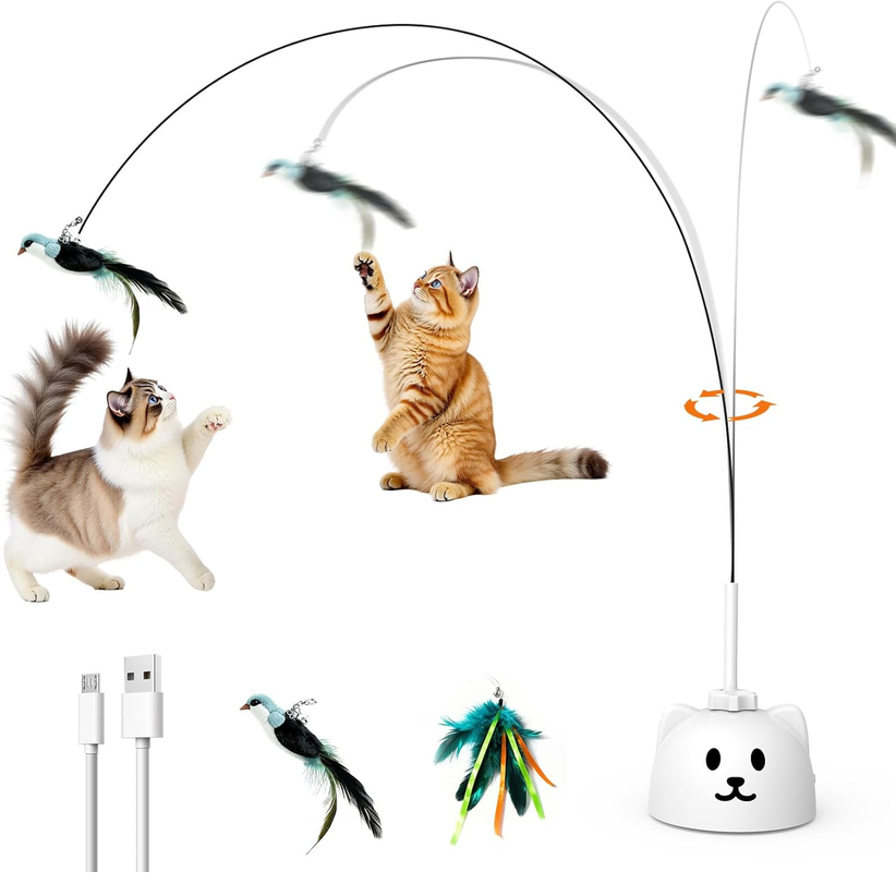 Automatic Flying Bird Cat Toy – Interactive Electric Toy for Indoor Cats