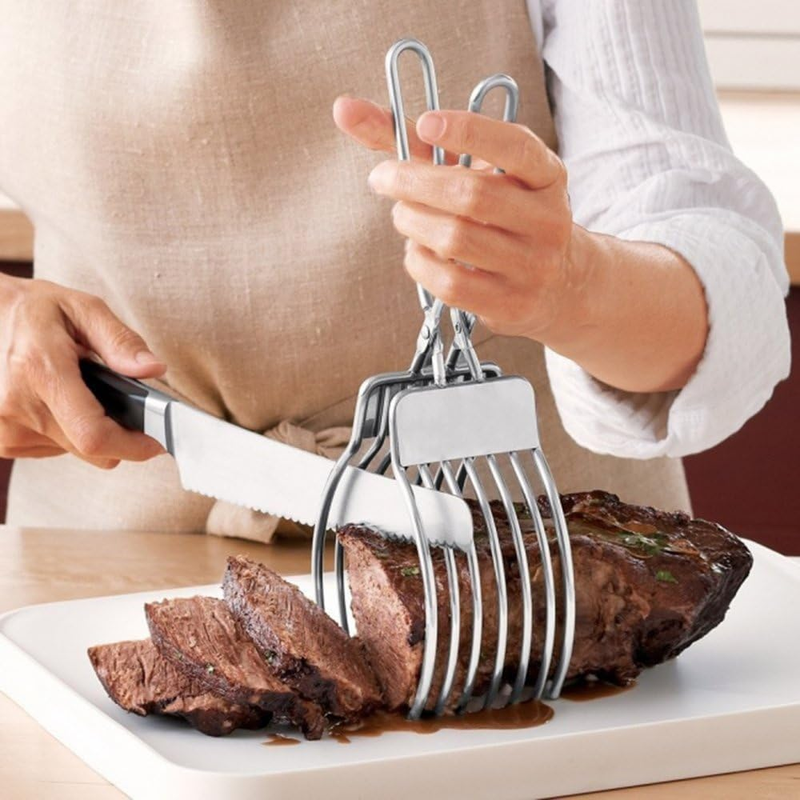 KEISSCO Stainless Steel Roast Beef & Bread Slicing Tongs