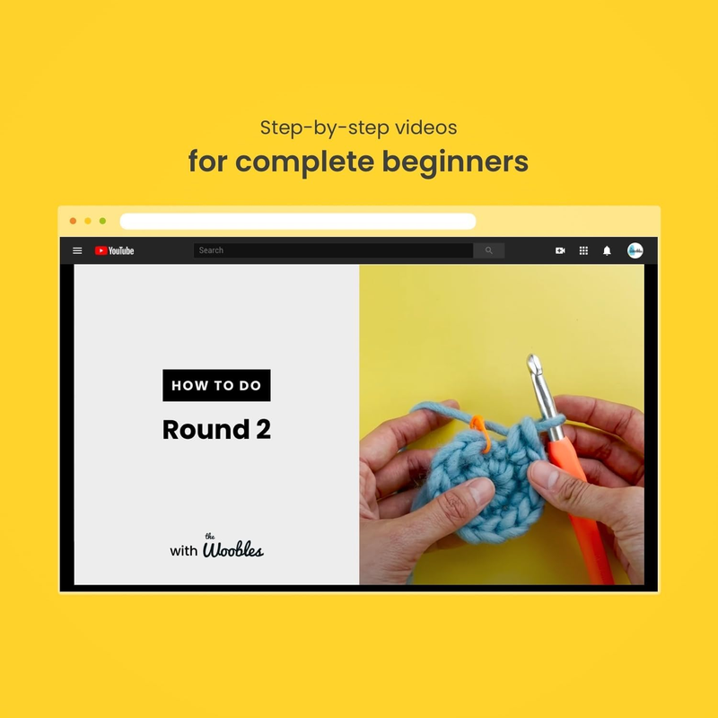 The Woobles Beginner Crochet Kit – Snoopy with Easy Peasy Yarn & Video Tutorials