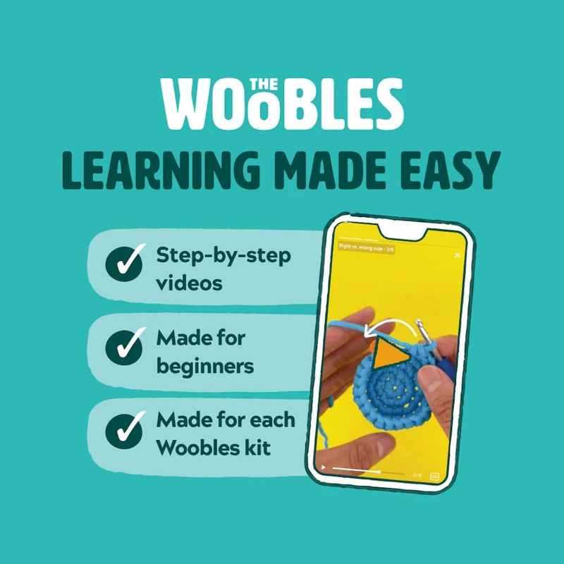 The Woobles Beginner Crochet Kit – Snoopy with Easy Peasy Yarn & Video Tutorials