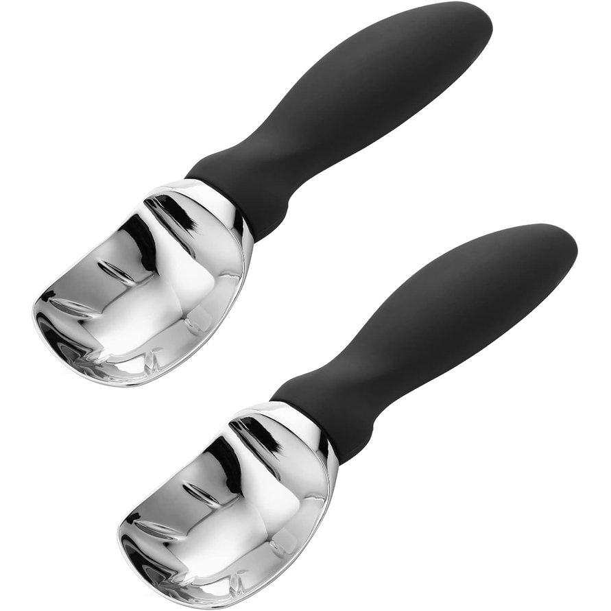 Spring Chef Heavy Duty Ice Cream Scoop Set – 2 Pack, Black