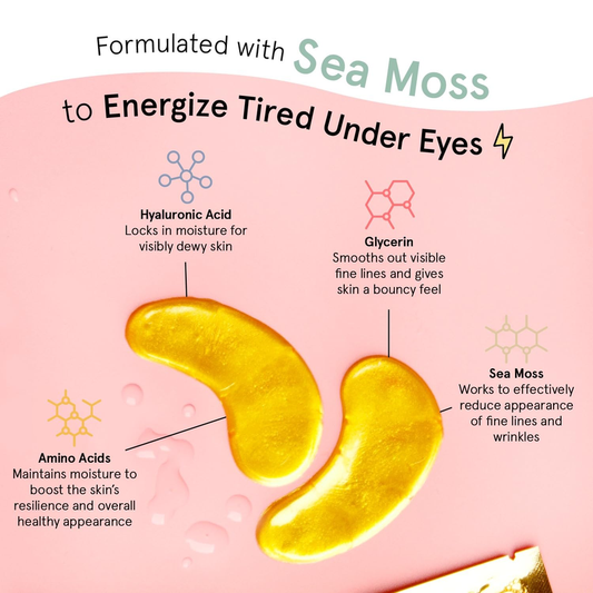 grace & stella Gold Under Eye Masks 48 Pairs – Vegan Gel Patches for Puffiness