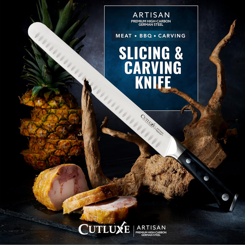 Cutluxe Brisket Knife 12" – German Steel Carving Knife with Sheath
