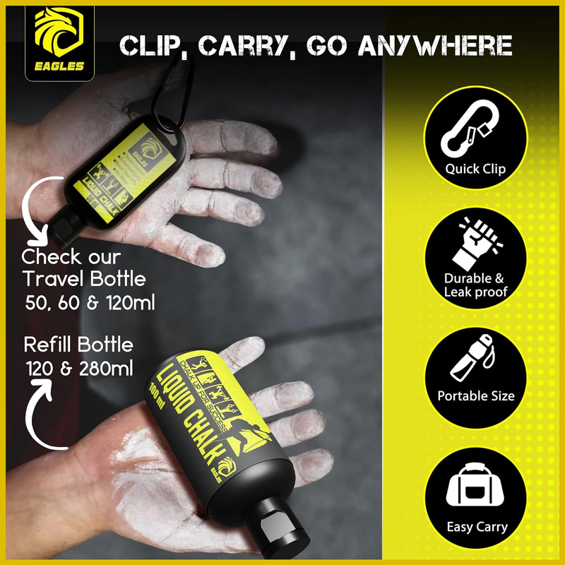 EAGLES Pro Grade Liquid Chalk 60ml – Long-Lasting Grip for Gym & Sports