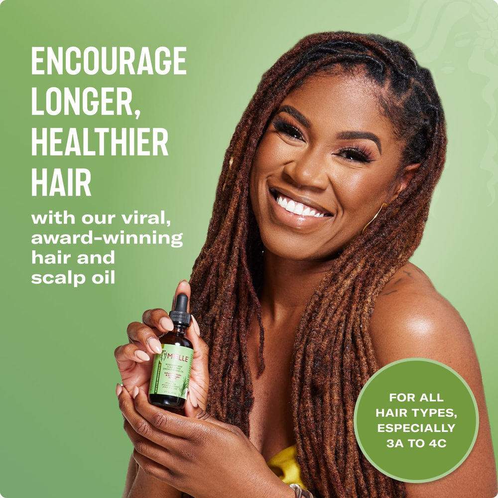 Mielle Rosemary Mint Hair Oil 59mL – Strengthening Scalp Treatment, Paraben-Free