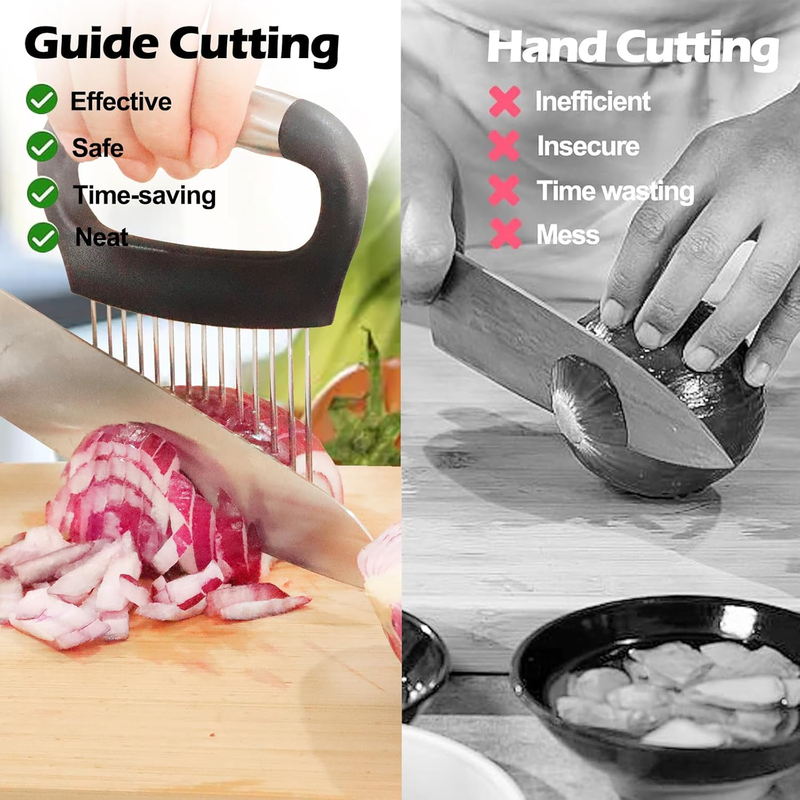 JAYVAR Stainless Steel Onion Slicer & Meat Tenderiser Tool