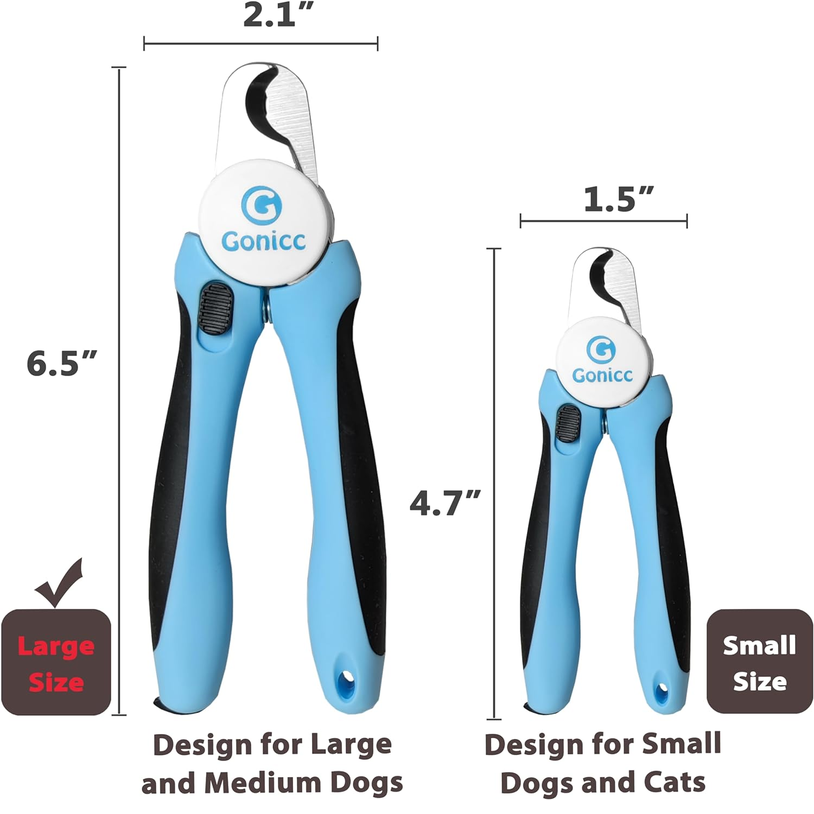 gonicc Pet Nail Clippers with Safety Guard & Nail File