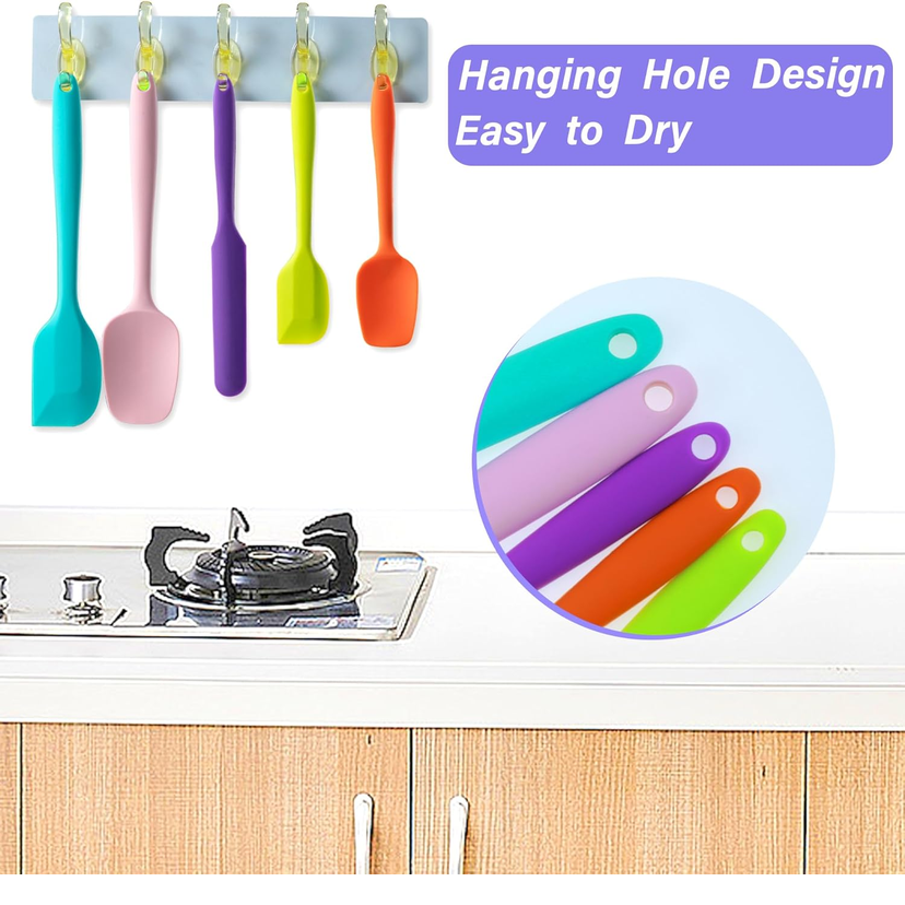 Hoewina 5-Piece Silicone Spatula Set – Heat Resistant Baking & Cooking Tools