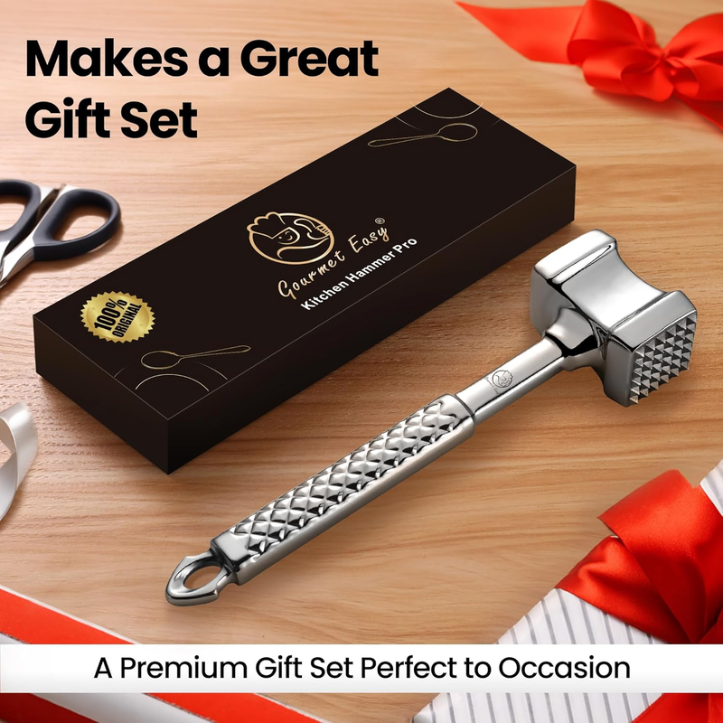 Gourmet Easy Stainless Steel Meat Tenderizer Mallet
