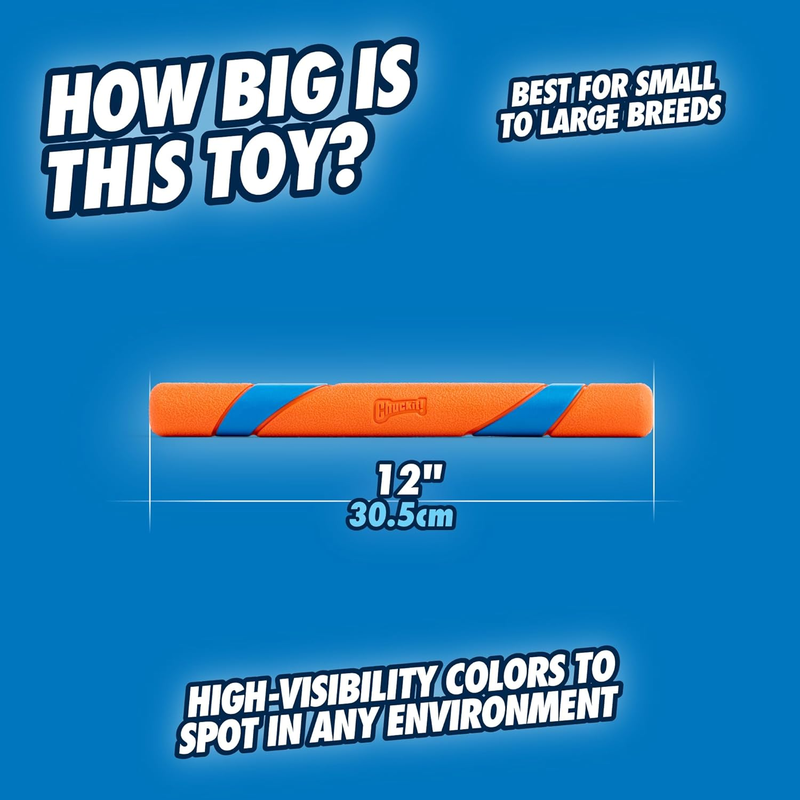 Chuckit! Ultra Fetch Stick Dog Toy 12" – Pack of 2
