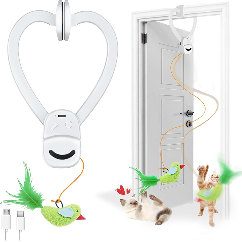 Automatic Hanging Cat Toy – Electric Flying Bird & Mouse Enrichment Toy