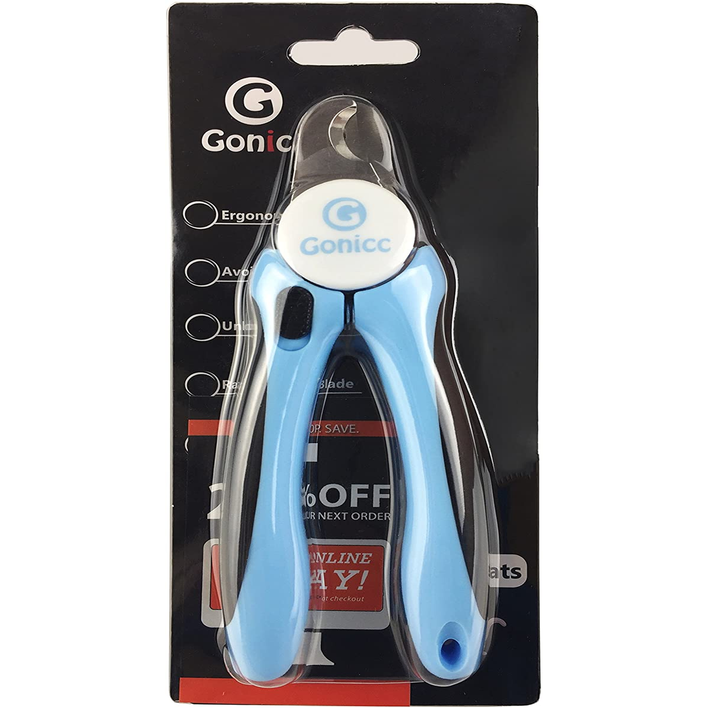 gonicc Pet Nail Clippers with Safety Guard & Nail File