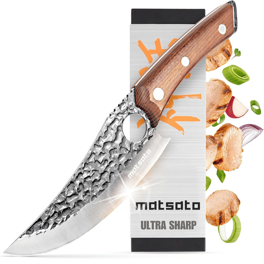 Matsato 5.8 Inch Japanese Steel Chef Knife with Wood Handle