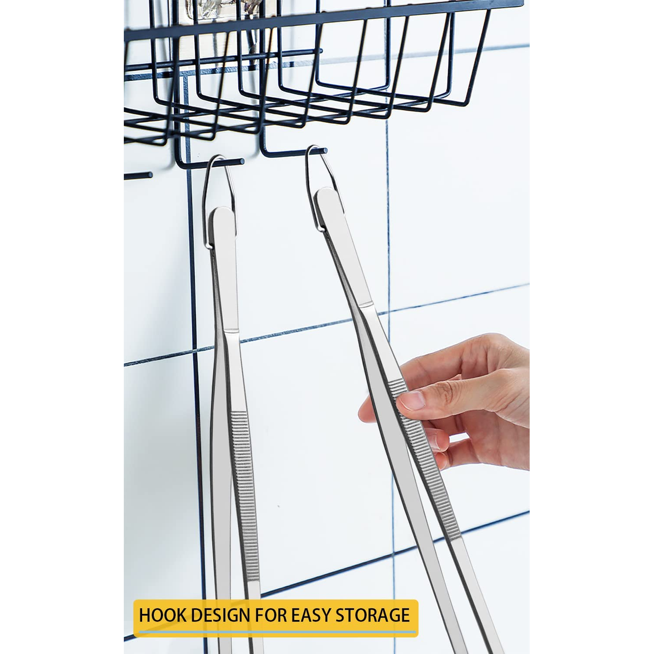 JETKONG 2-Pack 12" Stainless Steel Kitchen Tweezers – Cooking & Serving Tongs