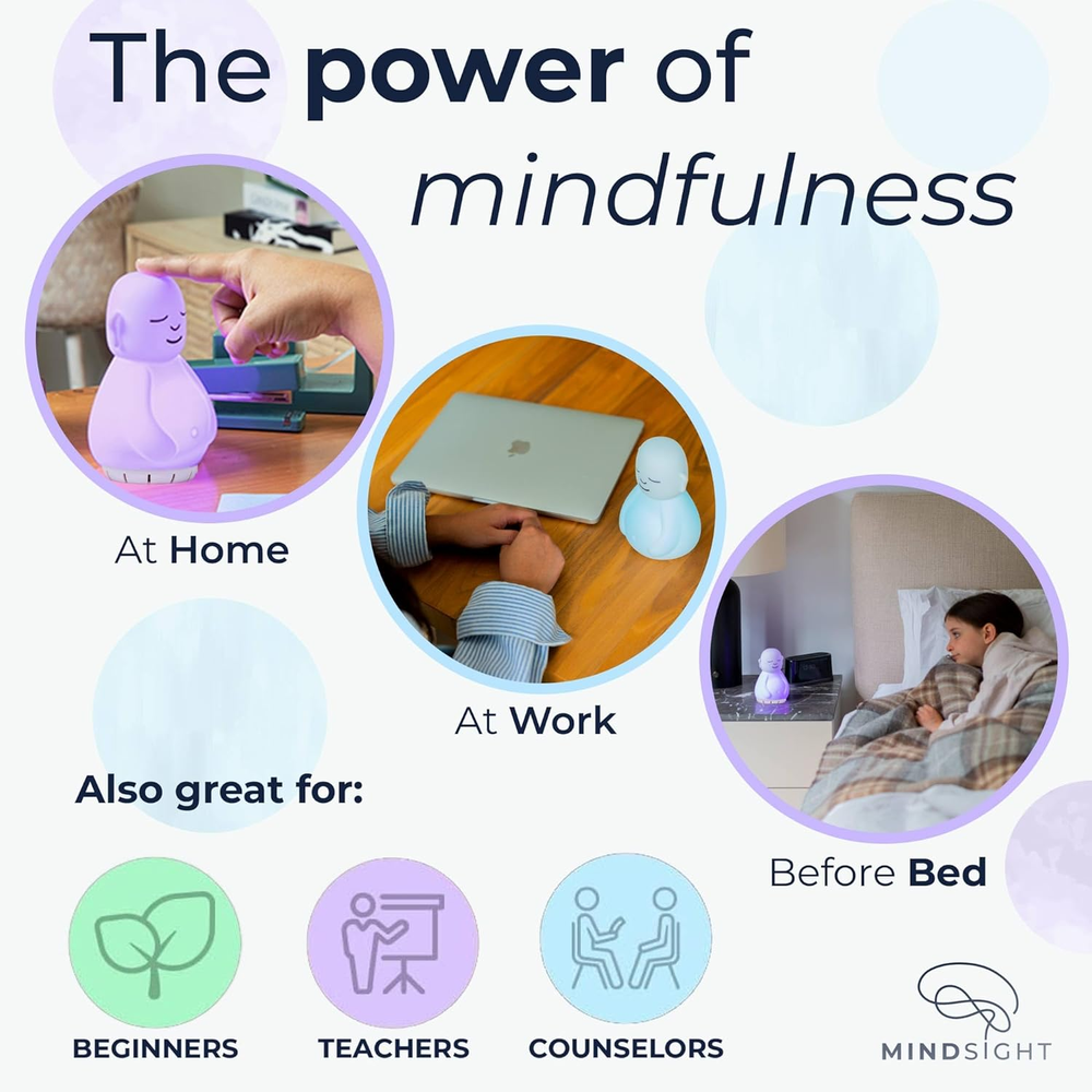 Mindsight 'Breathing Buddha' Visual Meditation Tool with Nature Sounds