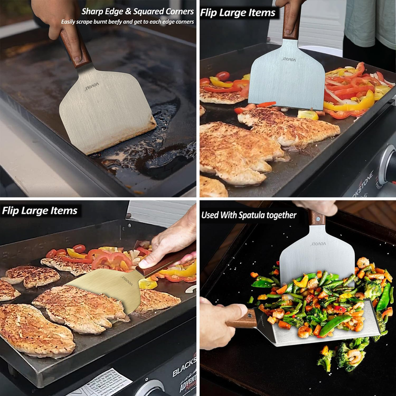 Vovoly Stainless Steel Bench Scraper & Dough Cutter