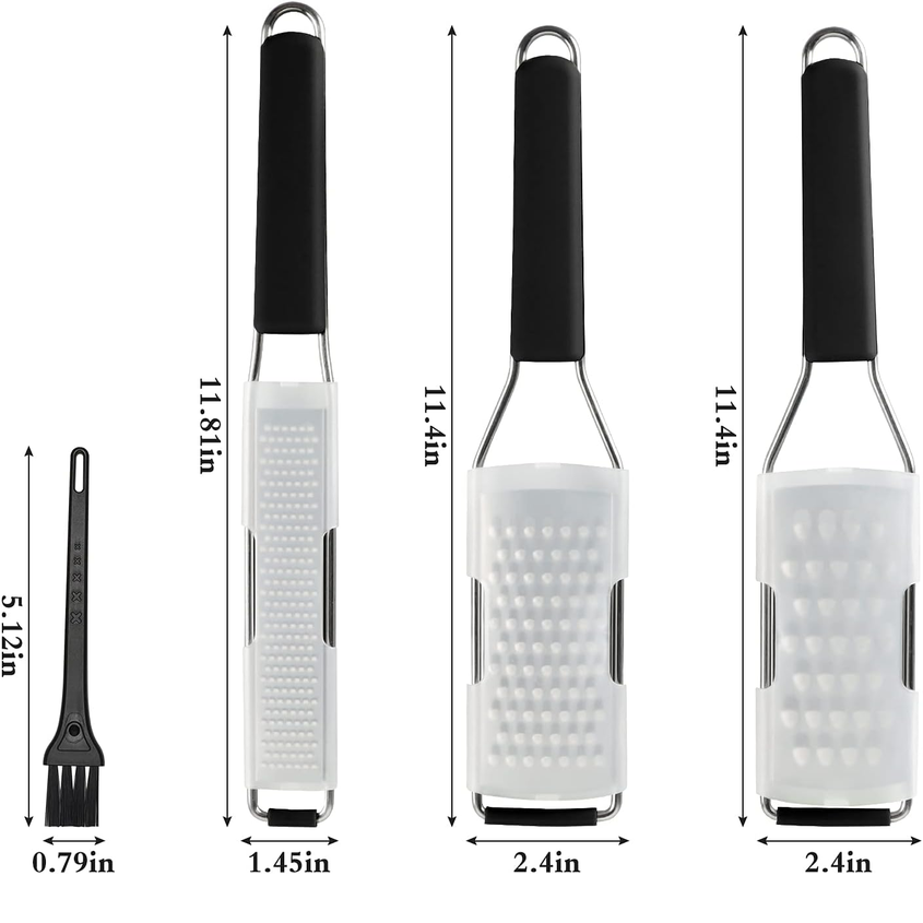 Cambom 3-Piece Stainless Steel Grater Set – Fine, Coarse & Extra Coarse