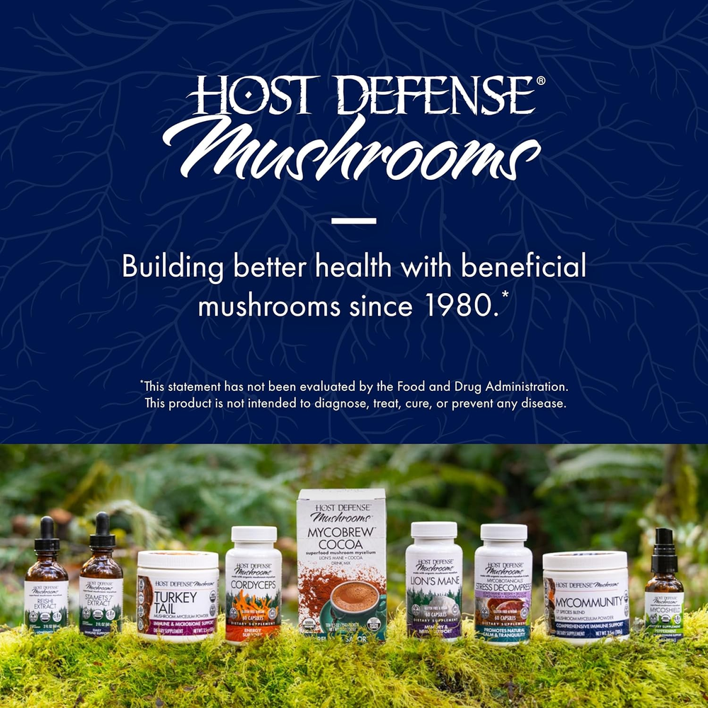 Host Defense Stamets 7 Mushroom Blend for Immune Support – 120 Capsules