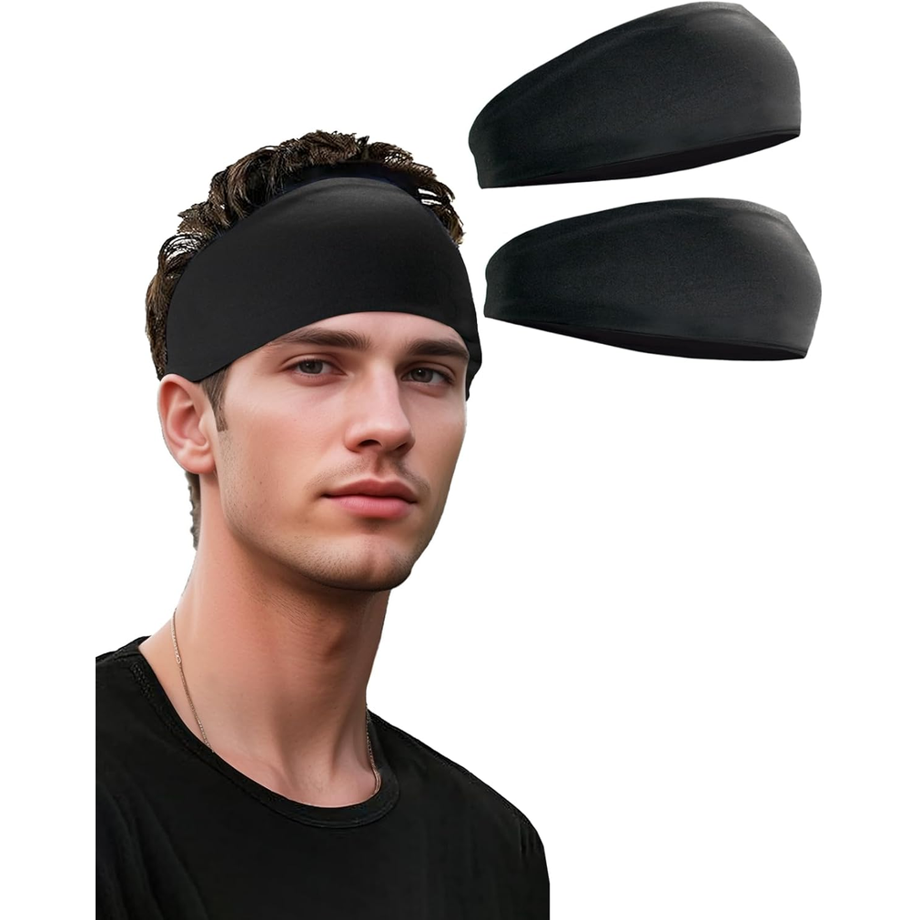 JHYWELL Unisex Sports Headbands – Non-Slip Sweatbands for Running & Training