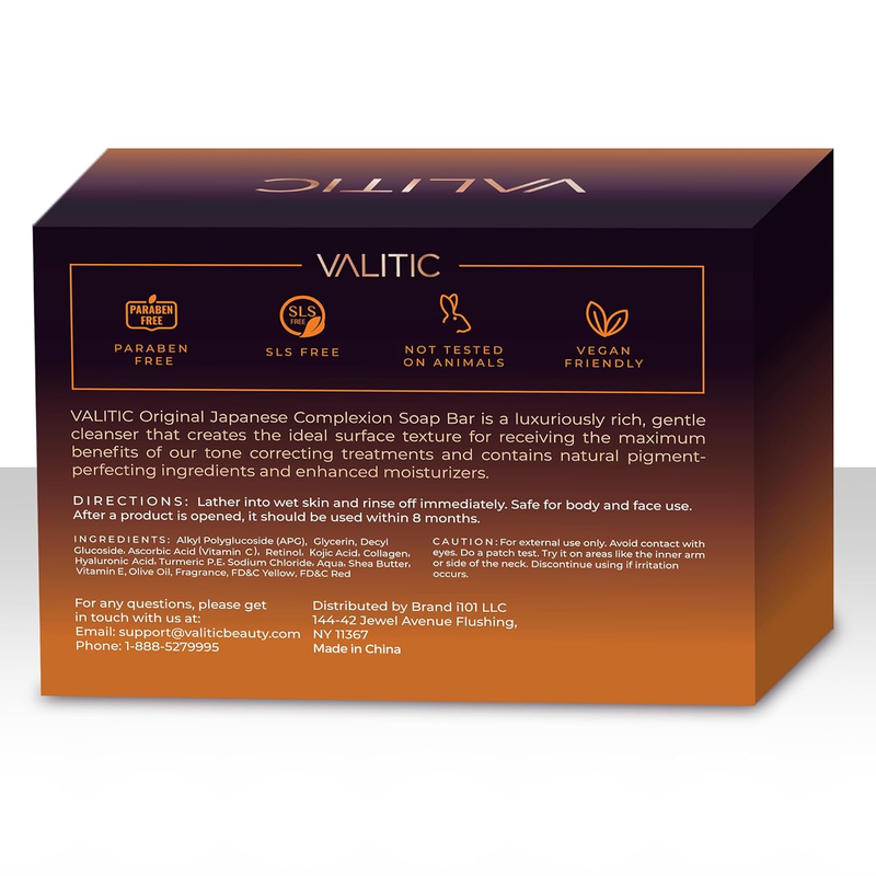 Valitic Kojic Acid Soap with Vitamin C & Turmeric – 2 Pack