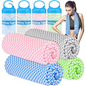 BOGI 4-Pack Cooling Towels – Soft Breathable Bamboo Fabric, Instant Cool