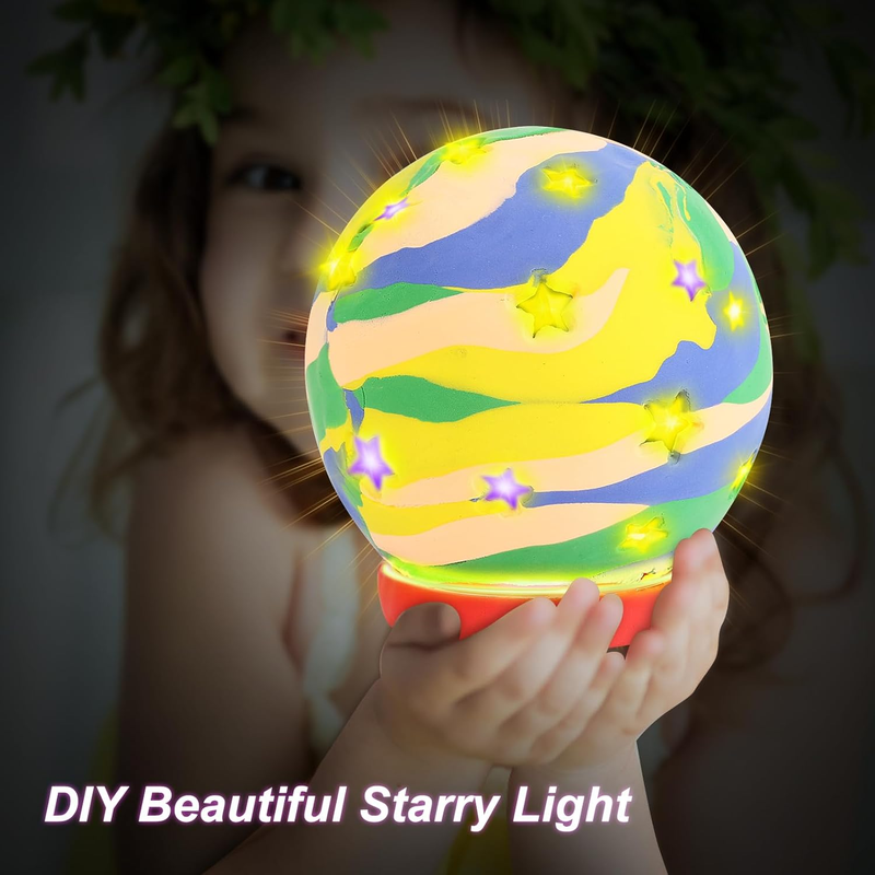 GadgetGlee 2-Set DIY Air Dry Clay Lantern Kit – Arts & Crafts for Kids 8–12
