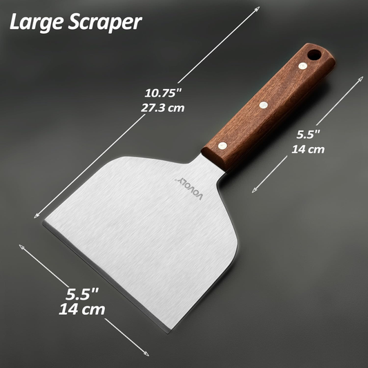 Vovoly Stainless Steel Bench Scraper & Dough Cutter