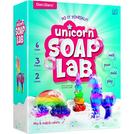 Dan&Darci Unicorn Soap Making Kit – DIY Craft Set for Kids Ages 6+