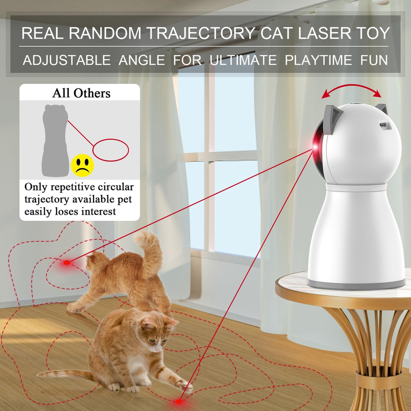 YVE LIFE Rechargeable Laser Toy – Motion-Activated Cat Enrichment Toy