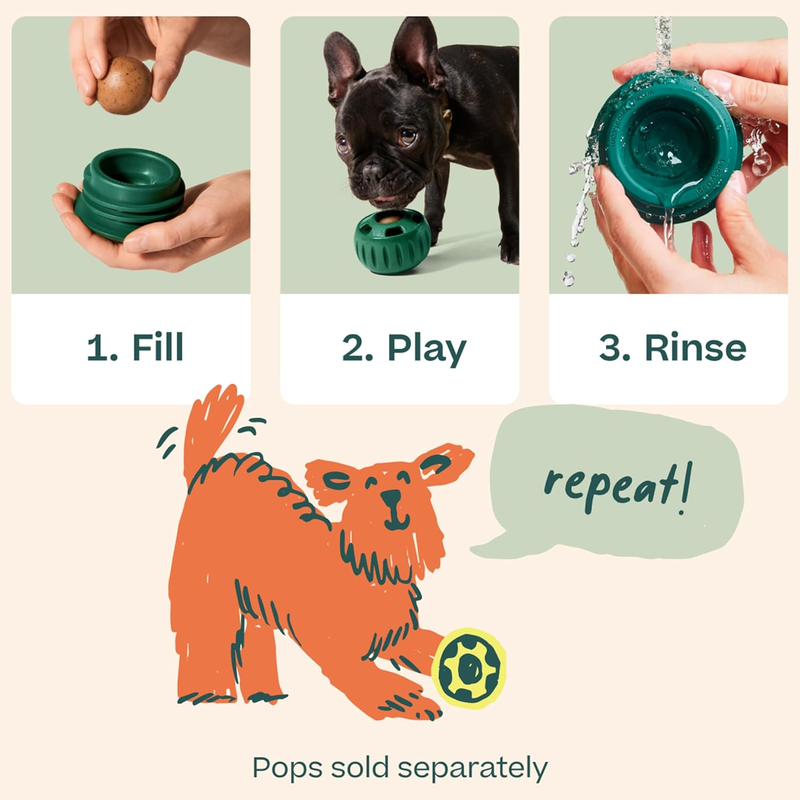 WOOF Pupsicle Interactive Dog Treat Toy for Medium and Large Dogs