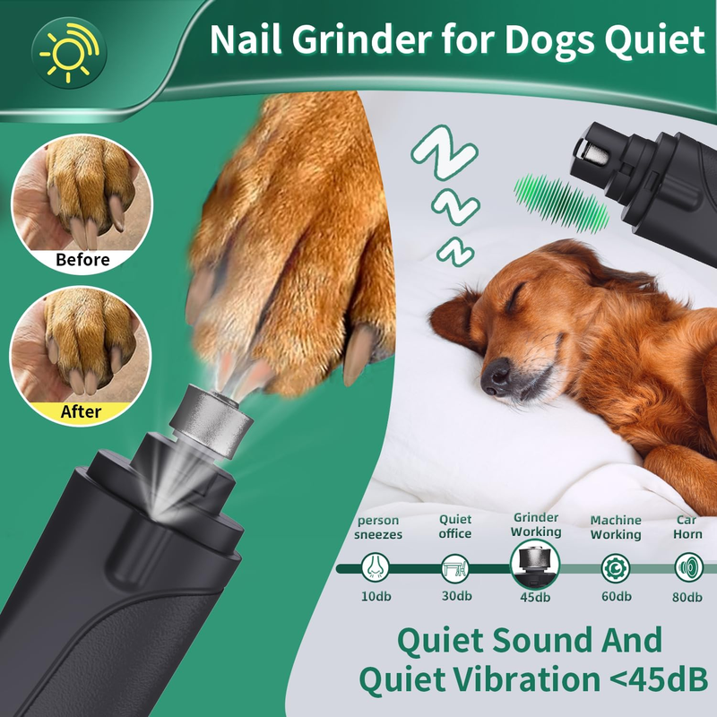 CATPICK 2-in-1 Pet Nail Clippers & Grinder with LED Light – USB Rechargeable