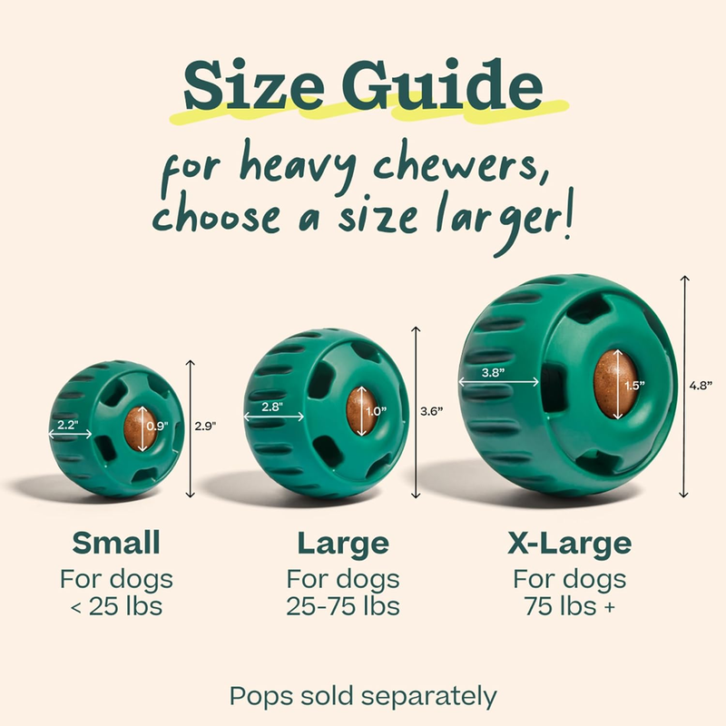 WOOF Pupsicle Interactive Dog Treat Toy for Medium and Large Dogs