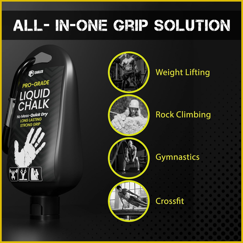 EAGLES Pro Grade Liquid Chalk 60ml – Long-Lasting Grip for Gym & Sports
