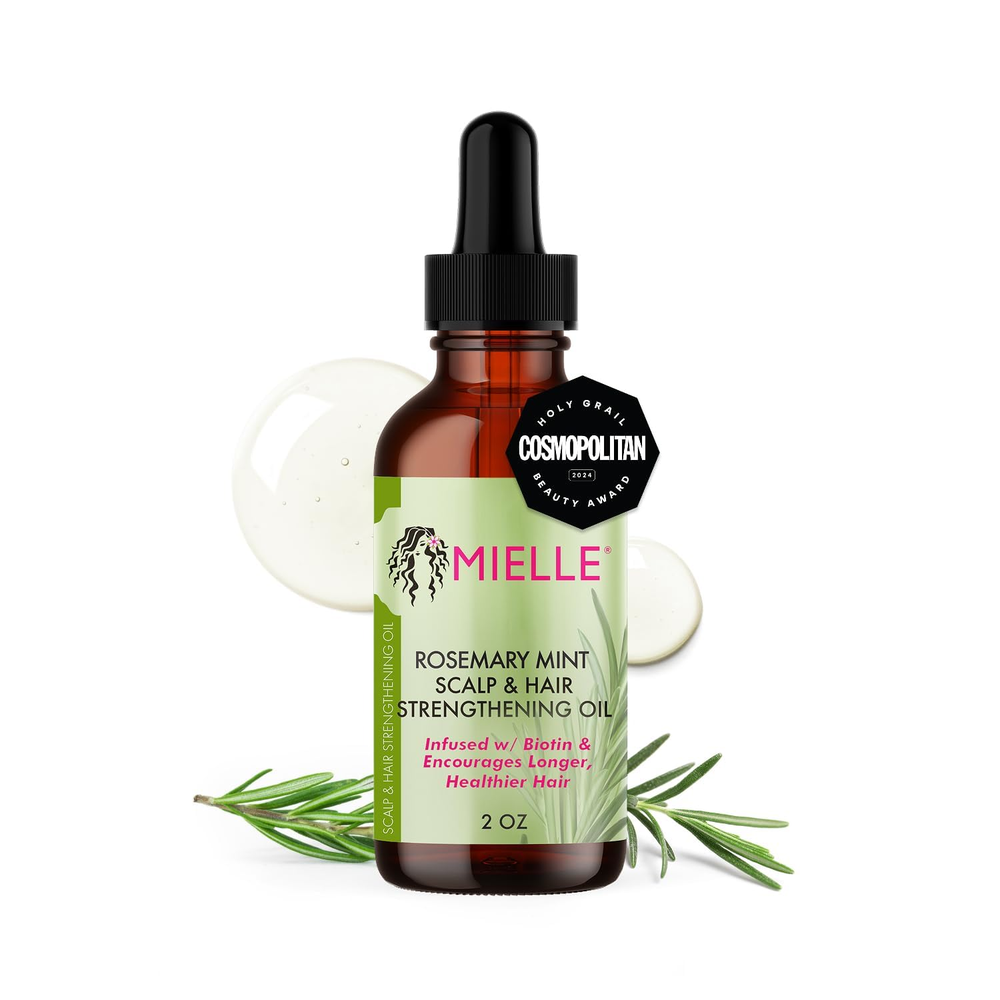 Mielle Rosemary Mint Hair Oil 59mL – Strengthening Scalp Treatment, Paraben-Free