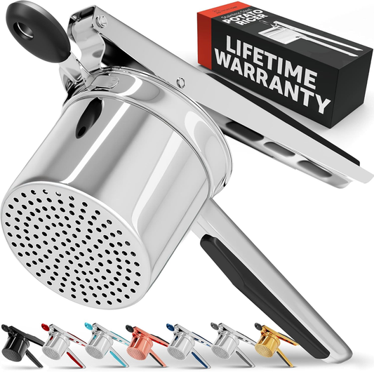 PriorityChef Stainless Steel Potato Ricer 15oz – Heavy Duty Masher Tool