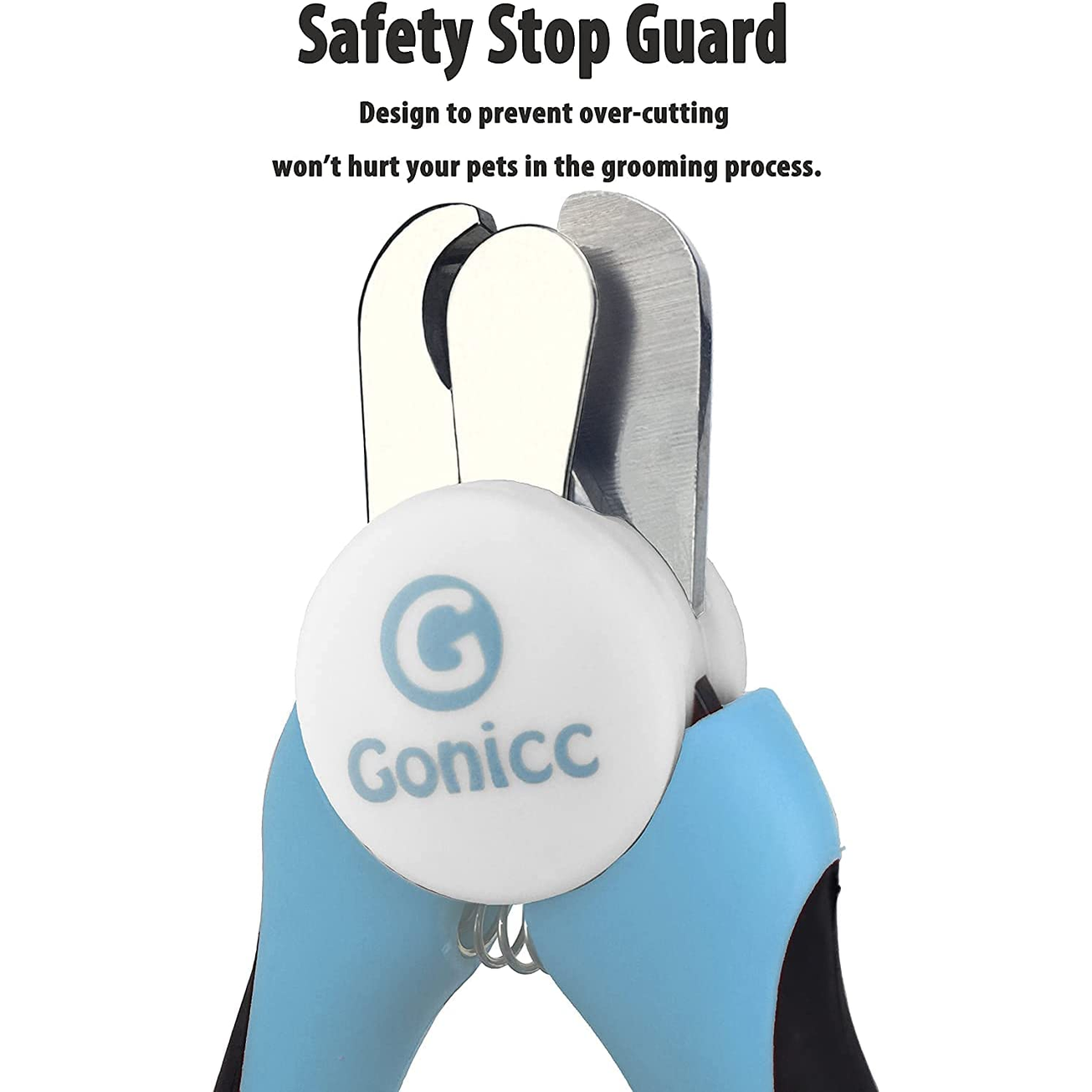 gonicc Pet Nail Clippers with Safety Guard & Nail File