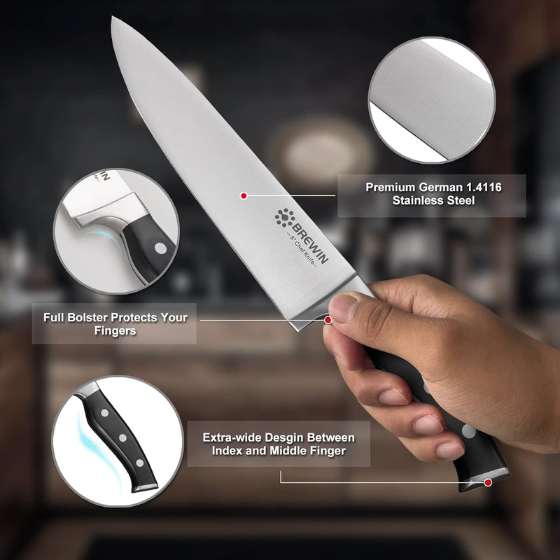 Brewin 3-Piece Chef Knife Set – Japanese High Carbon Stainless Steel