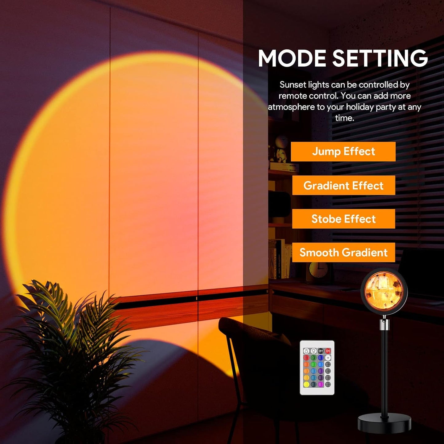 Sunset Lamp Projection Led Lights with Remote
