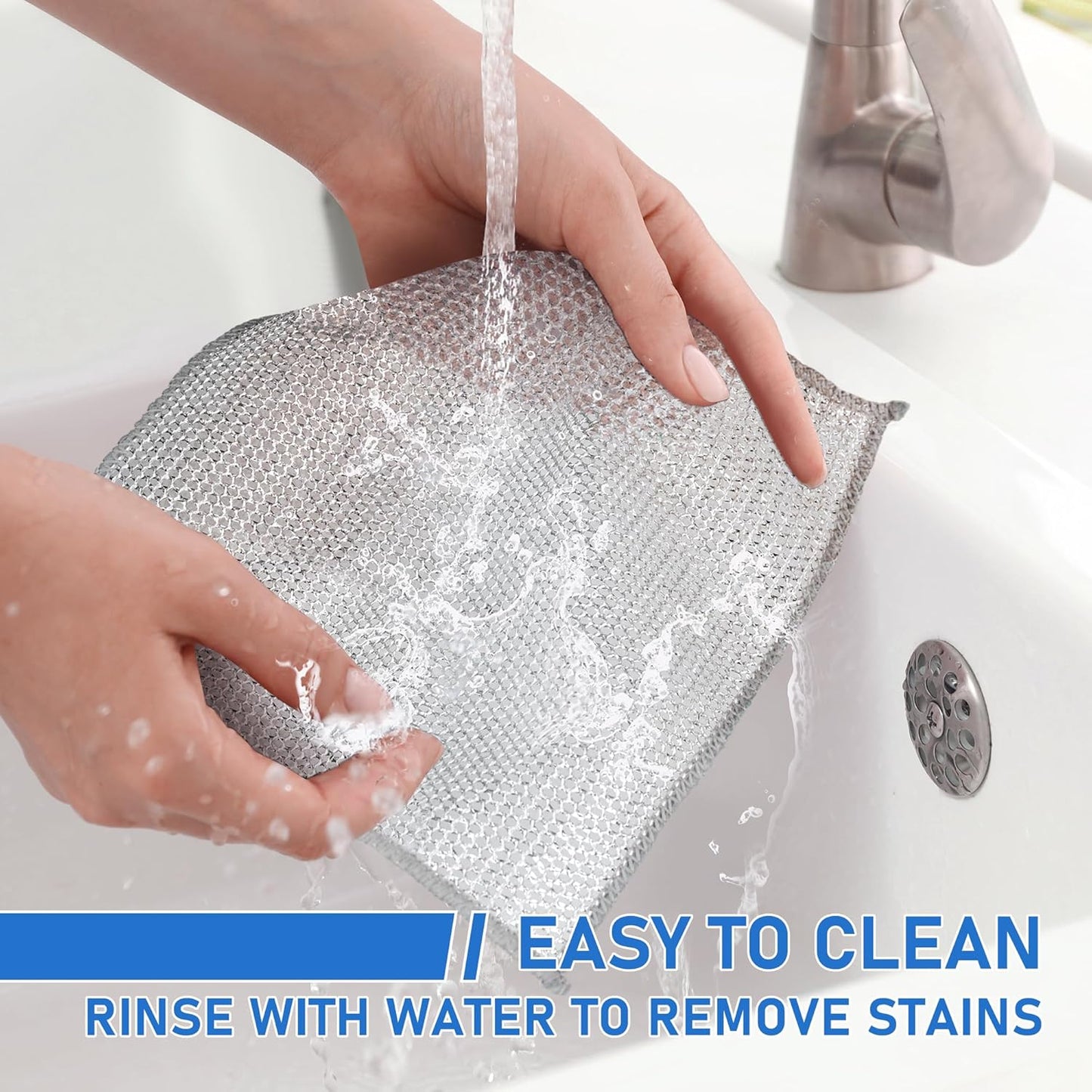 30PCS Non Scratch Wire Dishcloth Steel Wool Scrubber Scrub Pads