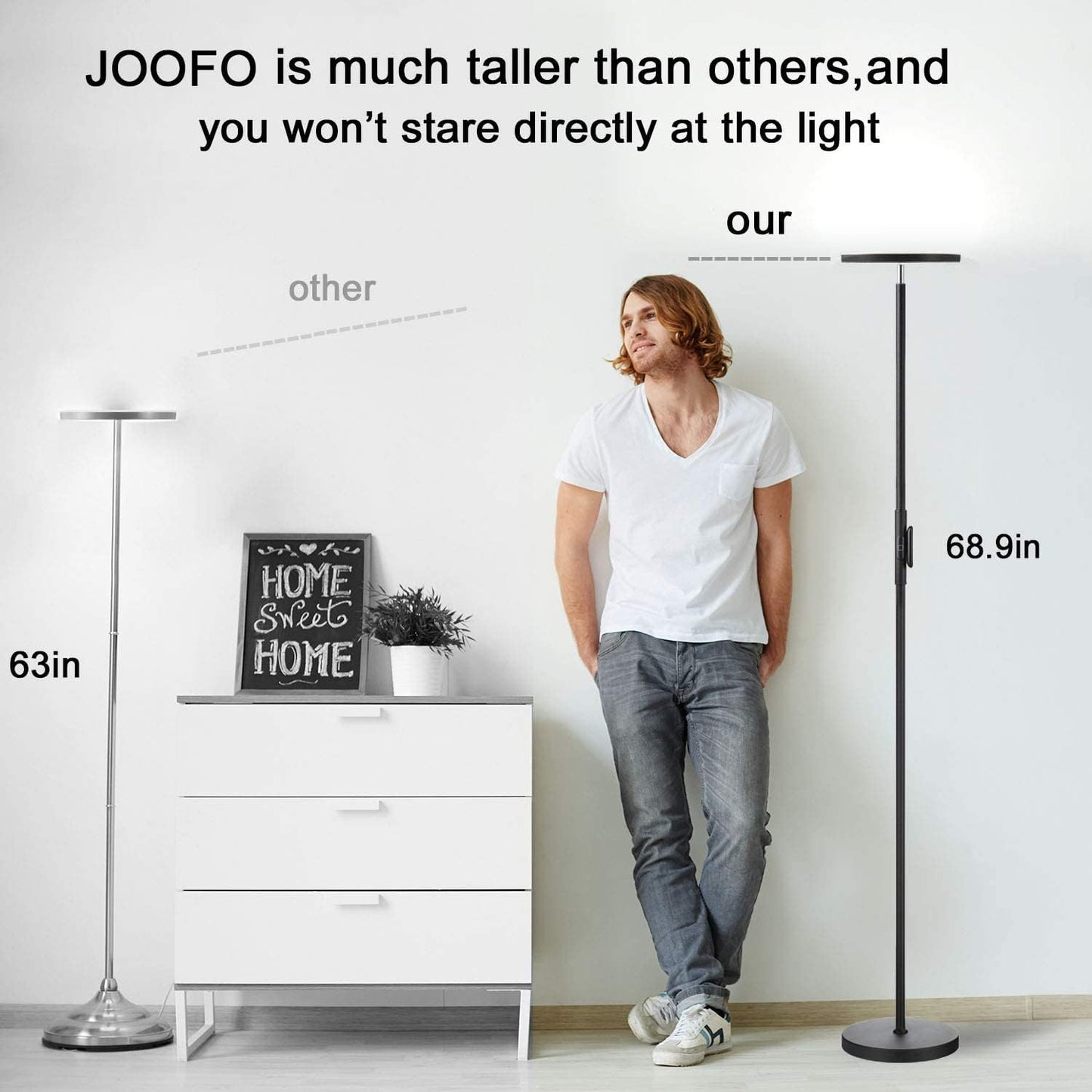 JOOFO Floor Lamp,30W/2400Lm Sky LED