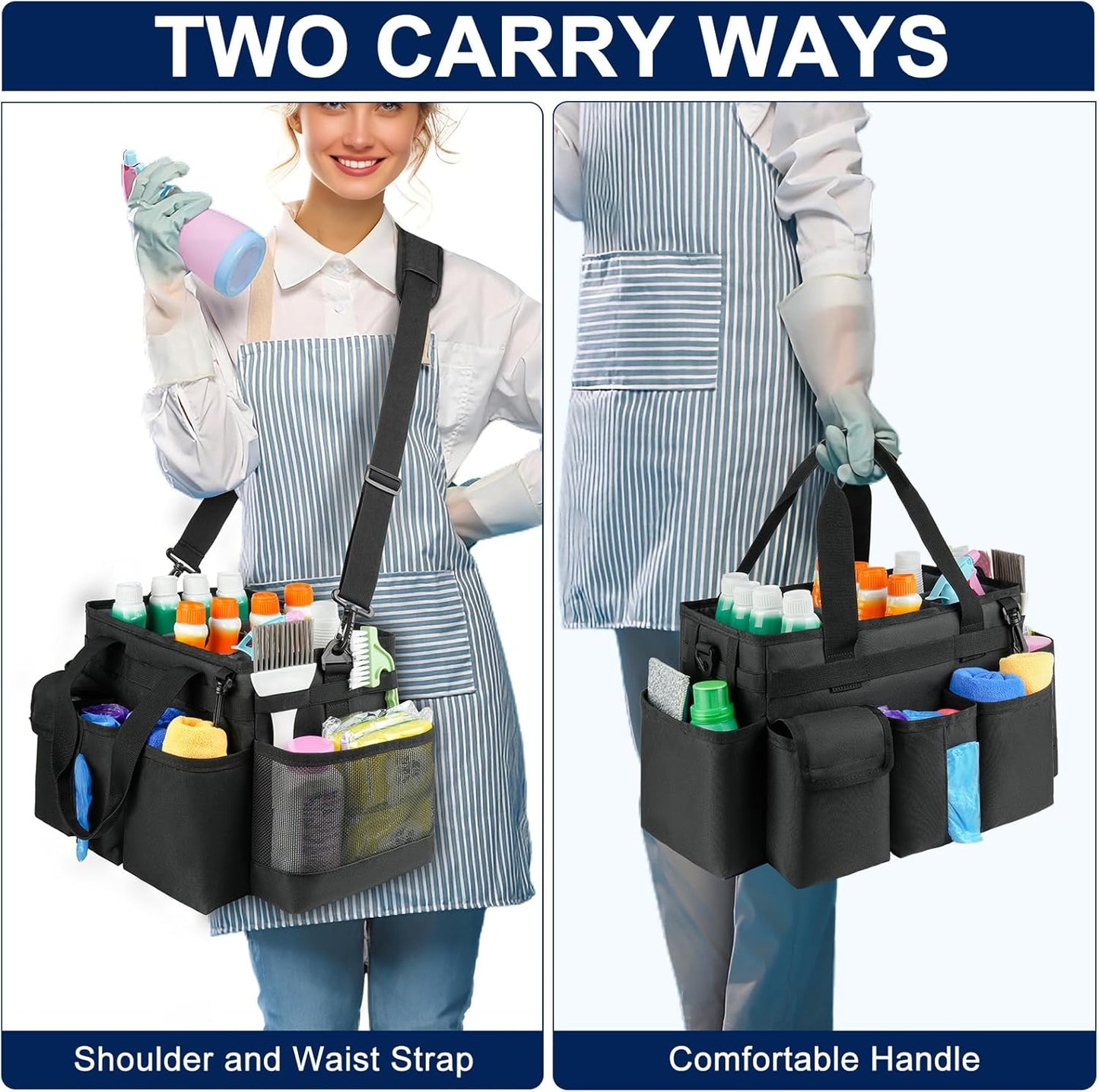 Cleaning Caddy,Cleaning Bag for Housekeepers