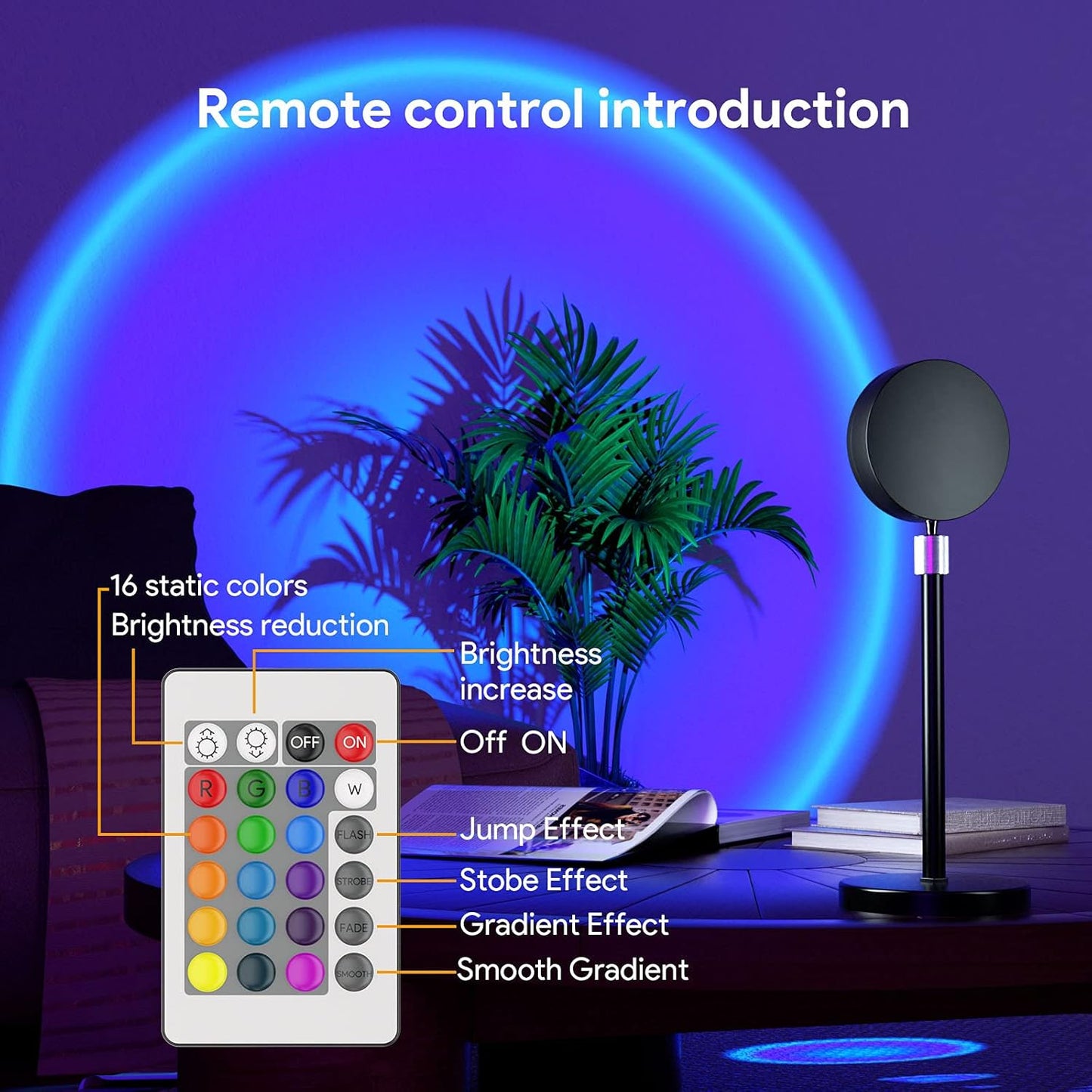 Sunset Lamp Projection Led Lights with Remote
